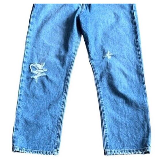 Carmar Capri Jeans Size 30 Distressed Oversized Straight Leg High Rise Light - Picture 4 of 9